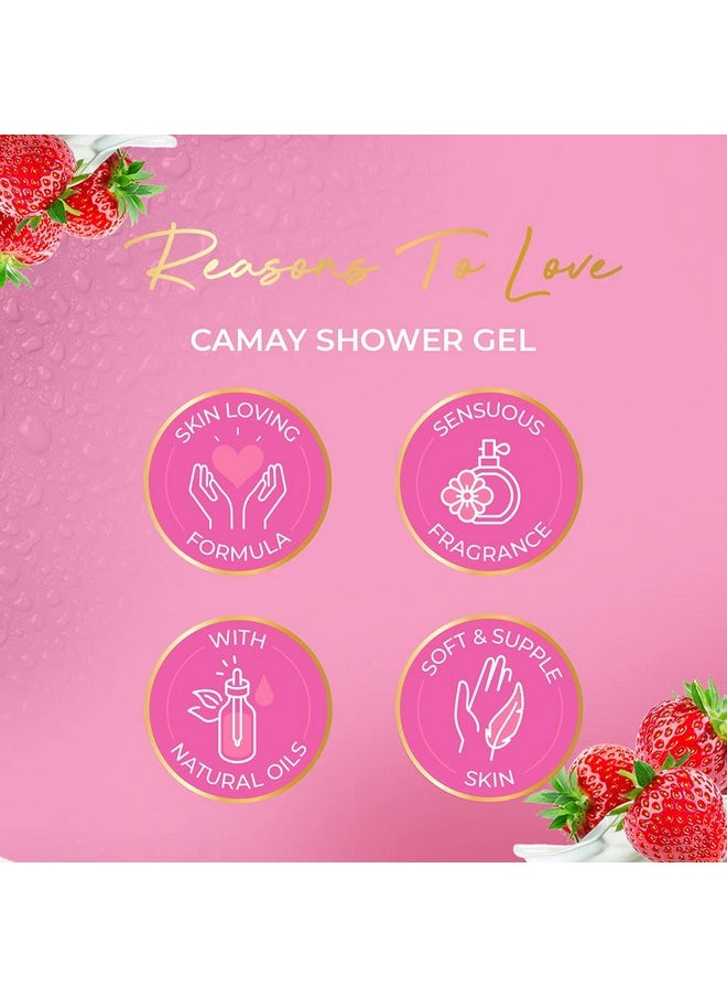 Camay - Paris Crème &Strawberry Shower Gel, Pink, 500 Ml - Image 1
