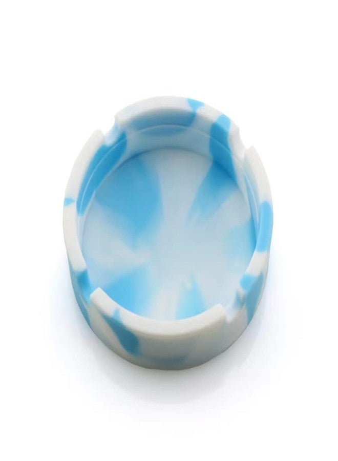 Camo Silicone ashtray,High Temperature Resistant Silicone Round Ashtray Smoking Accessories Cigars Cigarettes Ash Tray for Cigarettes Outdoor/Patio/Outside/Indoor/Office/Home Decor Using(Sky Blue))