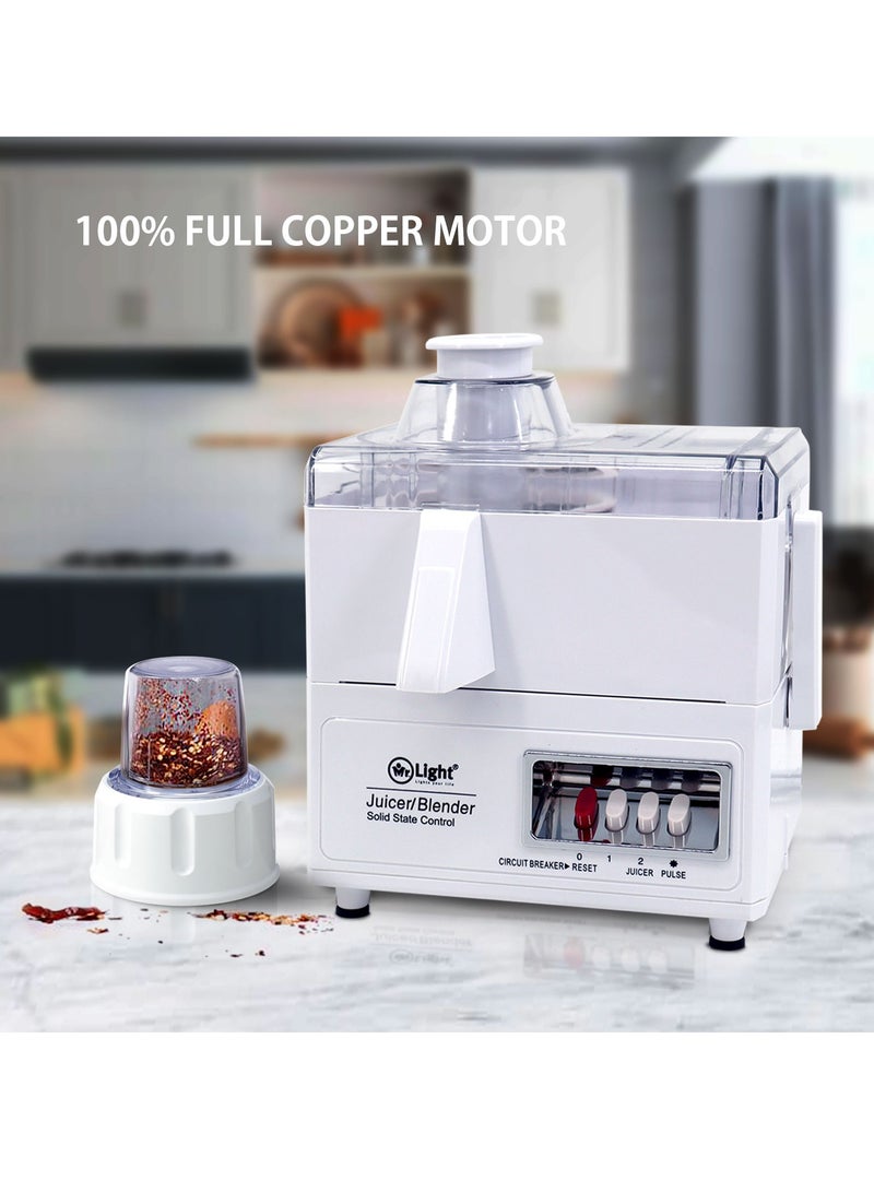 Mr. Light Mr.Light 4-in-1 Blender and Juice Extractor, Safety Interlock- Large Capacity,Electric Blender, Juicer, Chopper & Grinder, 2-Speed Pulse Function for Ice Crusher,600W - Image 5