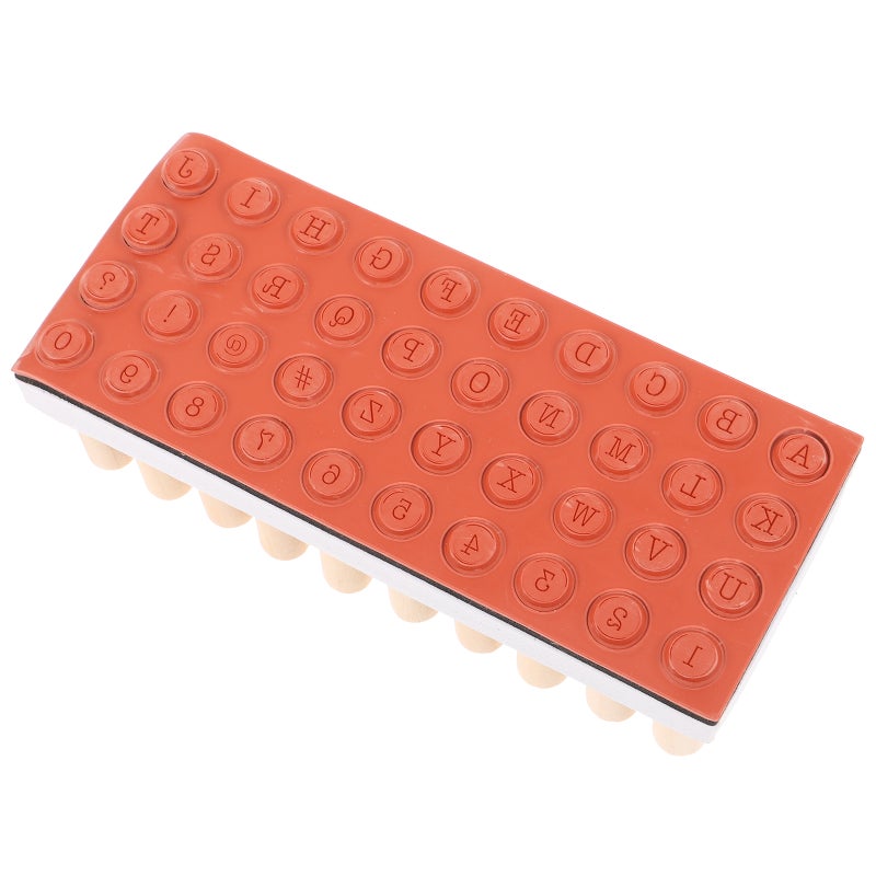 40pcs Diy Craft Stamps Scrapbook Letter Number Stamps Diary Alphabet Stamps Notebook Stamps - Image 1
