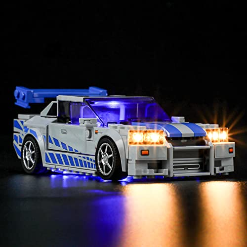 BRIKSMAX Led Lighting Kit for LEGO76917 2 Fast 2 Furious Nissan Skyline GTR R34 Compatible with Lego Building Blocks Model Not Include Lego Set - Image 5