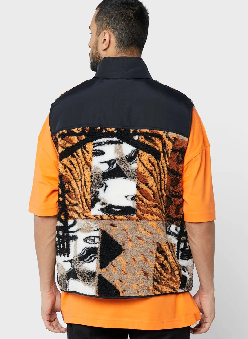 TOPMAN Animal Print Gilet