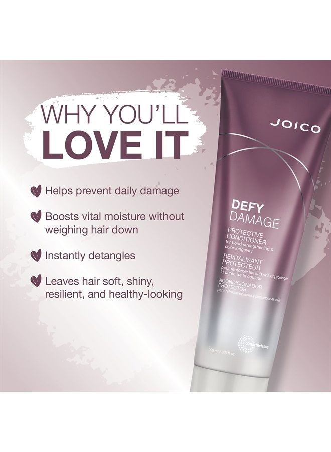 JOICO بلسم واقي ضد التلف | للشعر المعالج بالألوان | يقوي الروابط ويحافظ على لون الشعر | بزيت بذور المورينغا والأرجينين | 8.5 أونصة سائلة - Image 2