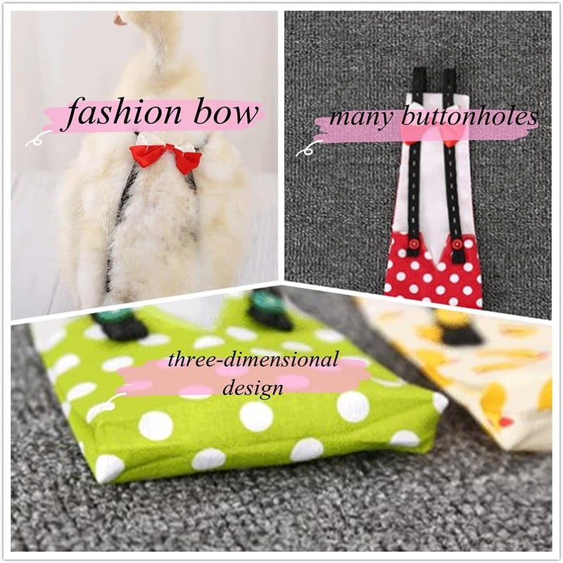 Winmany Chicken Duck Goose Diaper Washable Pet Bow Tie Diapers for Hens Roosters Poultry 1 Pack (S, Red) - Image 4