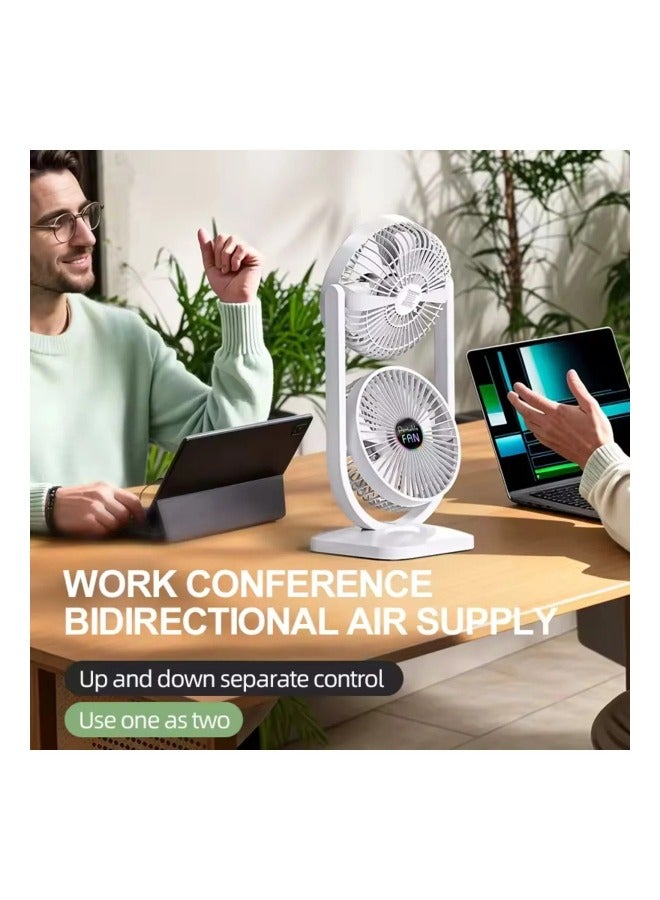 Airstorr 2 in 1 Dual Head Fan Ideal for Indoor and Outdoor Separate Up Down Control, Two Way Cooling - Image 2