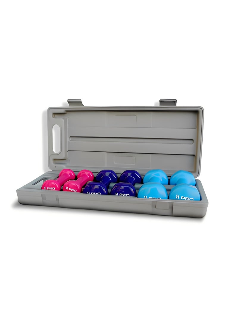 H PRO HM Sports 6 kg Vinyl Dumbbell |Set for Home Gym and Strength Training - Image 2