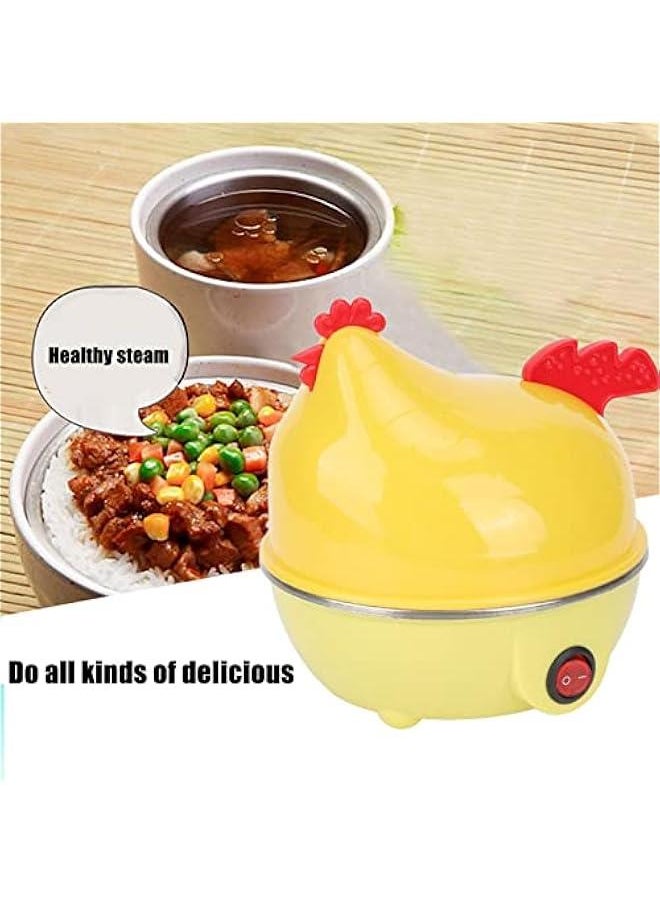 Generic Rapid Egg Cooker, 7 Egg Capacity Electric Egg Cooker, Multifunction Chicken Shape Rapid Egg Boiler for Hard Boiled Eggs, Poached Eggs with Auto Shut Off Feature  - Image 4