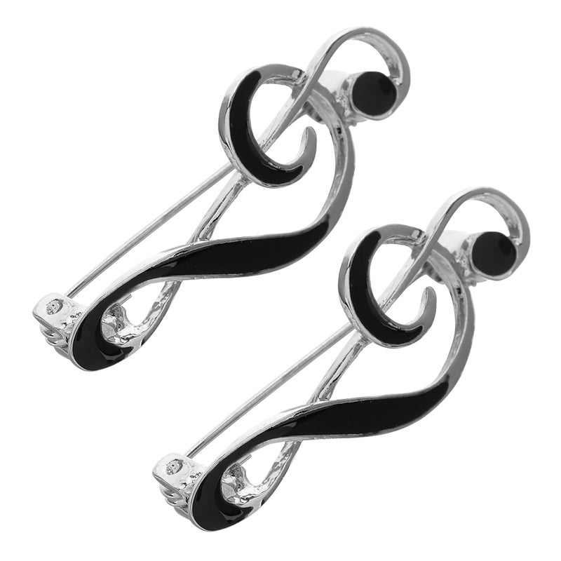 Music Brooch, Sophisticated Zinc Alloy Pin for Formal Attire and Retro Style Accessories - Image 5