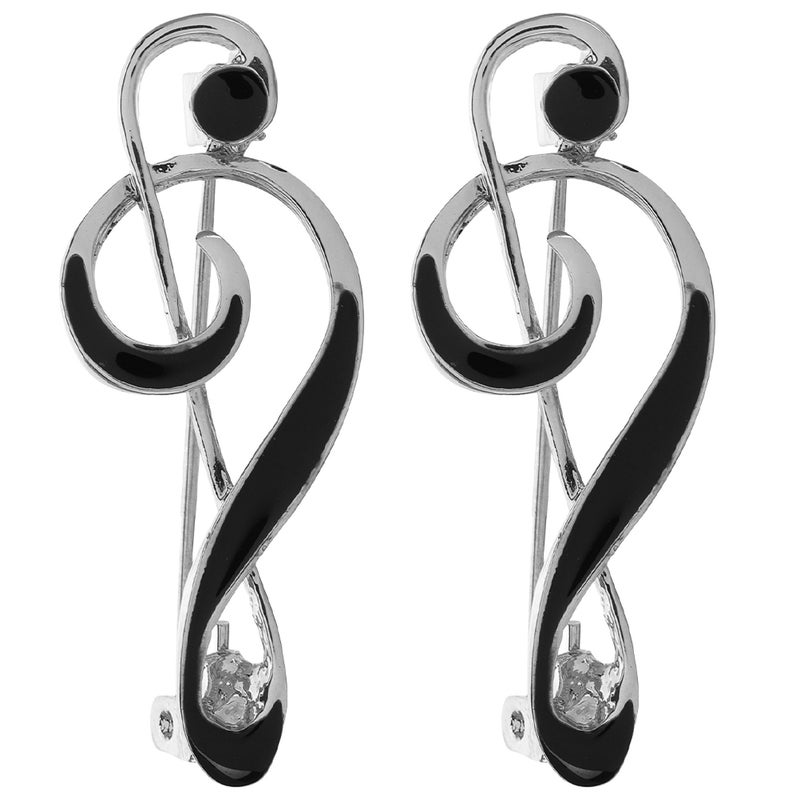 Music Brooch, Sophisticated Zinc Alloy Pin for Formal Attire and Retro Style Accessories - Image 1