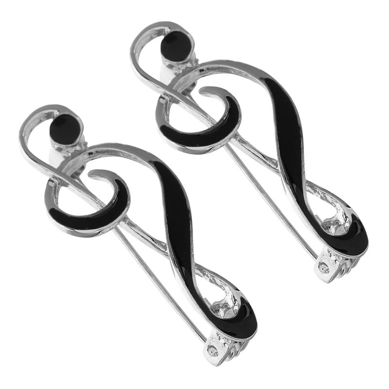 Music Brooch, Sophisticated Zinc Alloy Pin for Formal Attire and Retro Style Accessories - Image 4