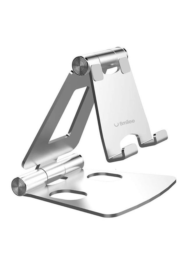 SMILEE Foldable Aluminum Cell Phone Stand Silver 