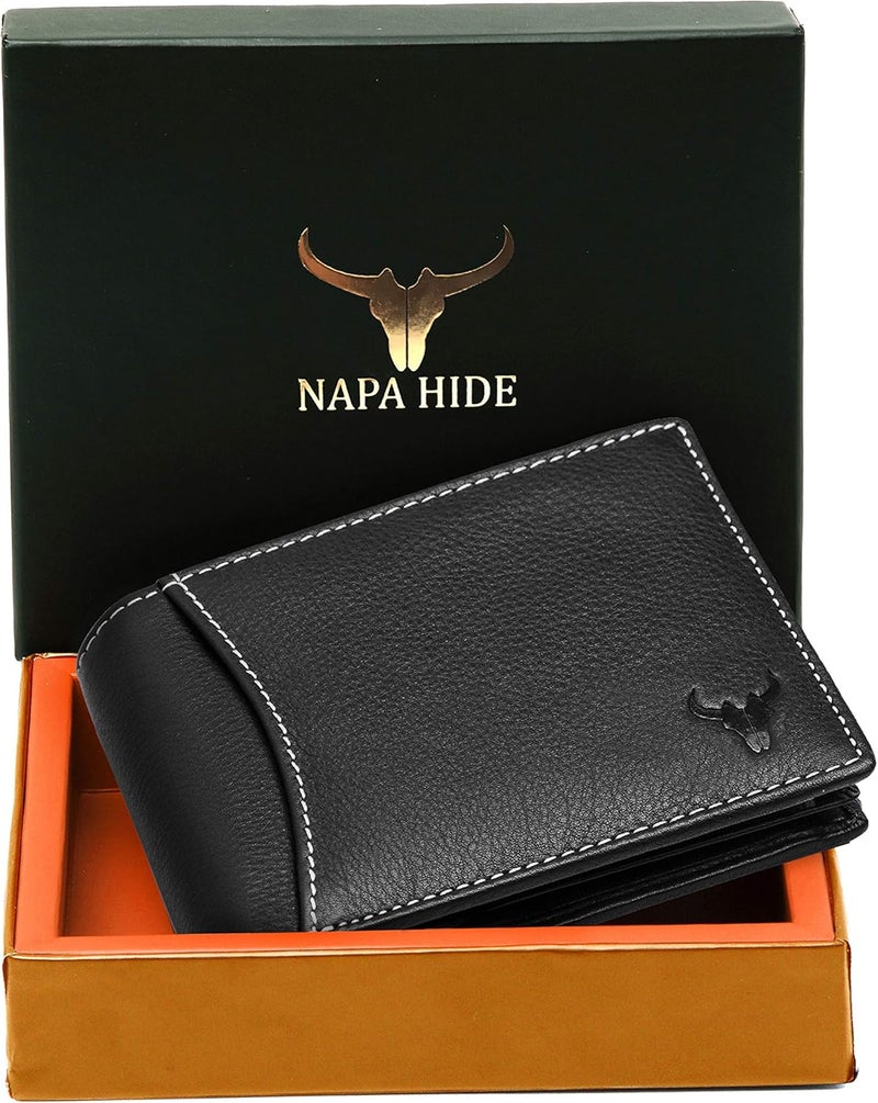 Napa Hide India Leather Men's Wallet (Brown) - Image 2