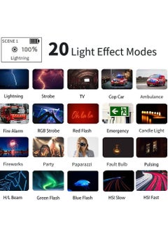 Y&D LED Light Stick, Photography for Photo Video Shooting, W200 RGB Handheld Vlog w Magnetic Built-in Battery 3000mAh Compatible with Vlogging YouTube TikTok Living, 1Pcs  - Image 4