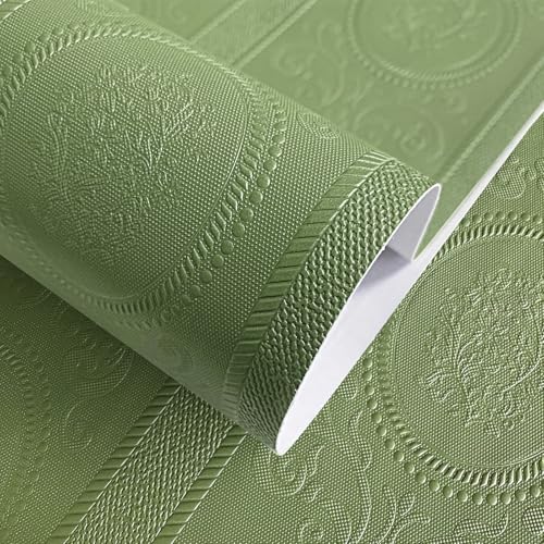 JiffDiff Wallpaper Peel and Stick Textured,3D Embossed Wall Paper Stick on Wallpaper Modern Waterproof Self Adhesive Contact Paper(17.3" x 120") - Image 1