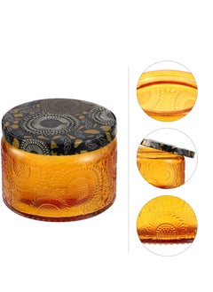 Excefore 6 PCS Clear Glass Candle Tins, Aromatherapy Scented Candle Cups, Embossed Candle Jar, Suitable Weddings, Parties, Home  - Image 2