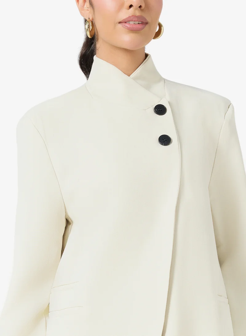 Ella  High Collar Blazer for Women | Best Price UAE