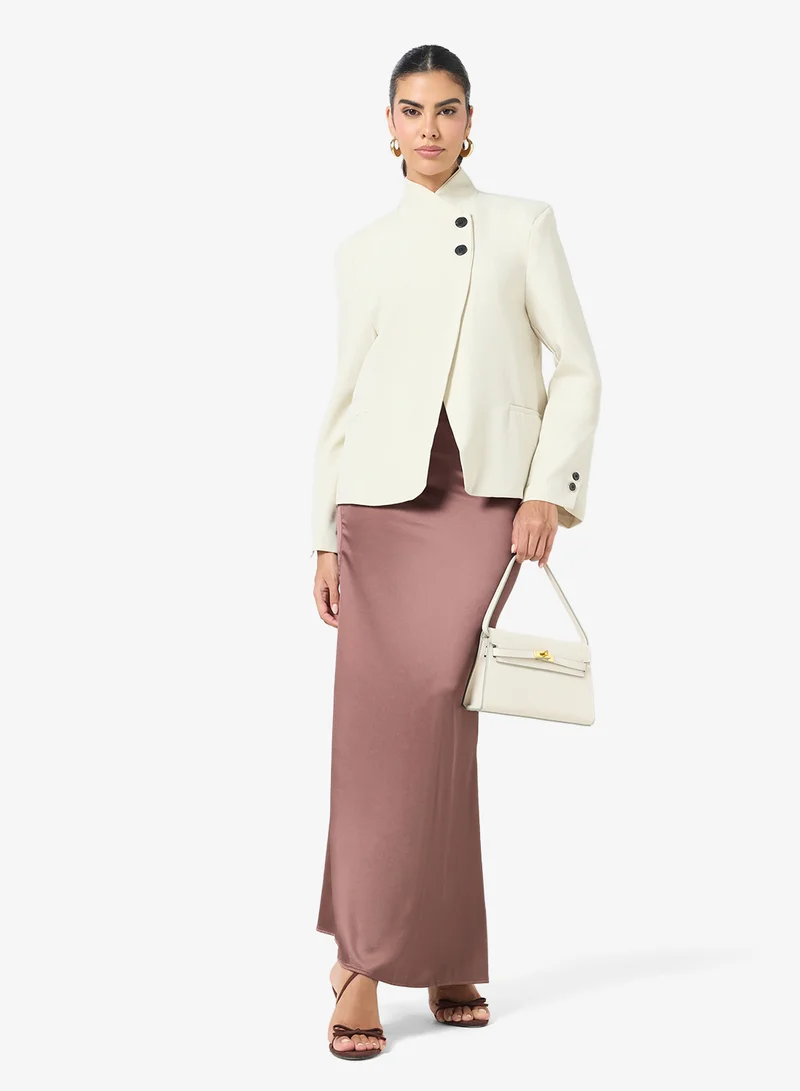 Ella  High Collar Blazer for Women | Best Price UAE