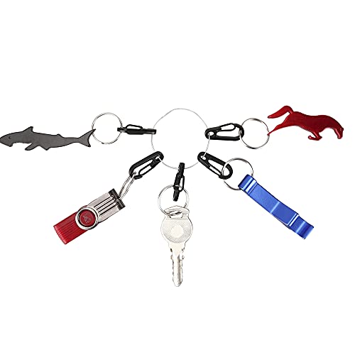 SWATOM Small Mini Carabiner Clip Tiny Spring Snap Hook Keychains Micro Carabiners for Paracord EDC Alloy Key Rings Outdoor Hiking Fishing Camping Backpack Accessories - Image 3