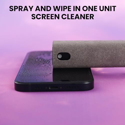 ZERNBER Touchscreen Screen Cleaner, Car, Tablet and Phone Screen Cleaner, Two in One Spray and Microfiber Cloth, Car Accessories for Women Perfect Gifts(Grey) - Image 5