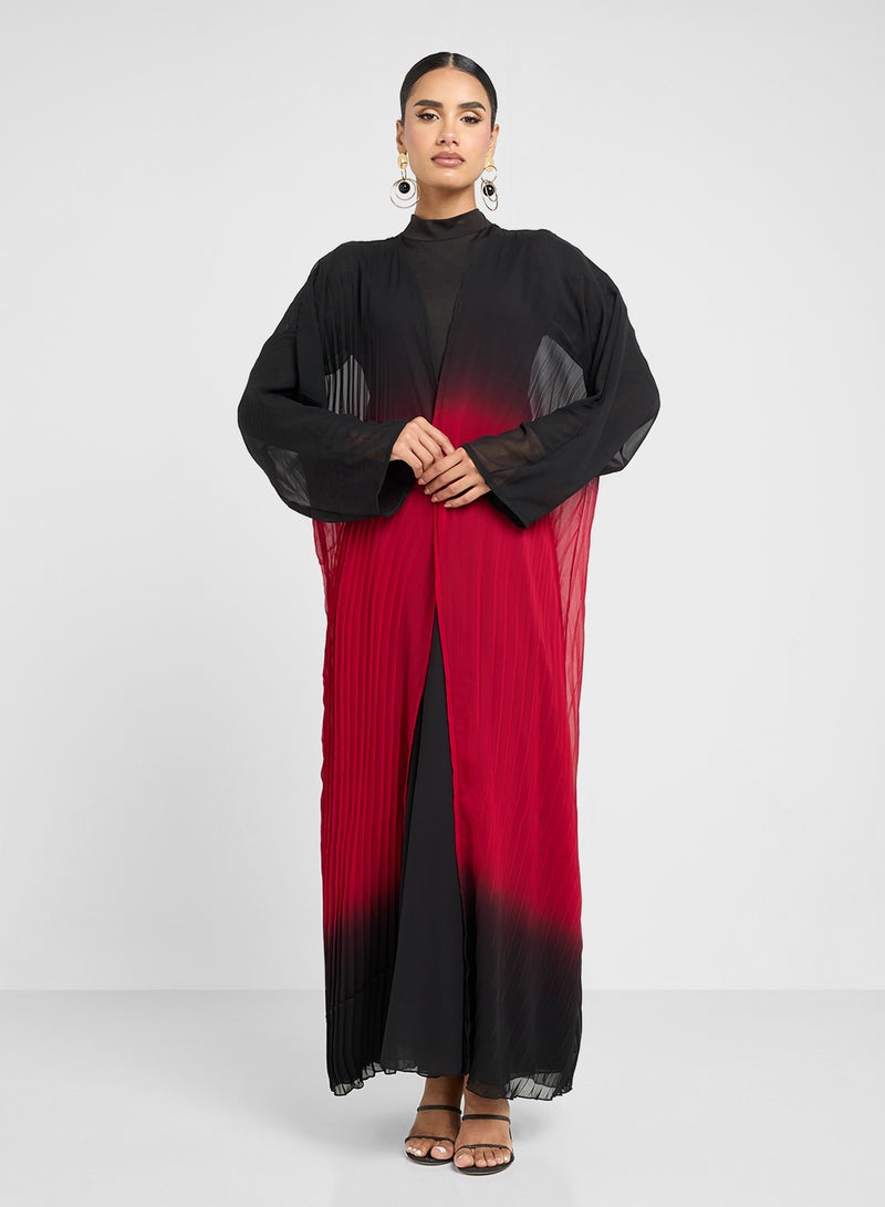 Khizana Ombre Pleated Abaya  - Image 1