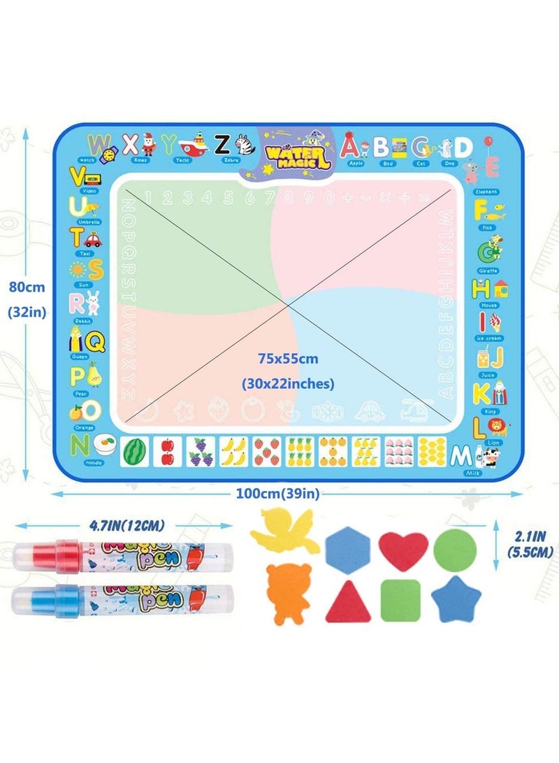 لوحة رسم مياه سحرية كبيرة مناسبة لعمر 2 3 4 5 سنوات للأولاد والبنات للأطفال الكبار ألعاب تعليمية إبداعية هدايا لوحة مائية بساط سحري - Image 2