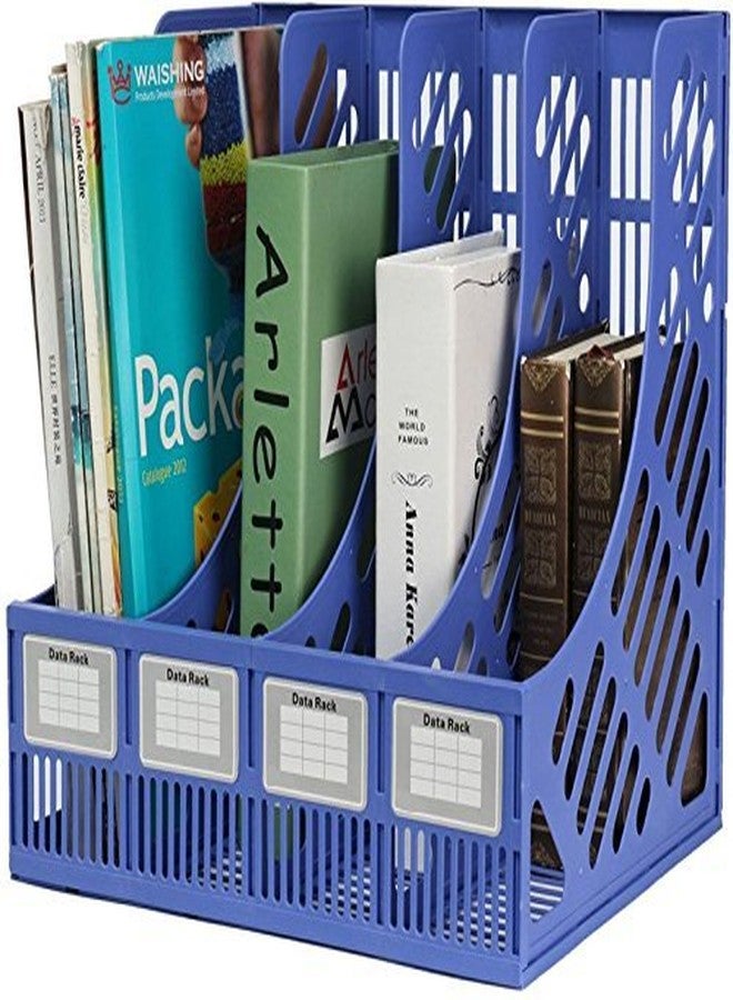 BLAPOXE Plastic 4 Section Foldable File Paper Document Folder Office Essentials Sorter Tray Organizer Stand - Image 4