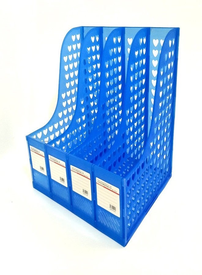 BLAPOXE Plastic 4 Section Foldable File Paper Document Folder Office Essentials Sorter Tray Organizer Stand - Image 2