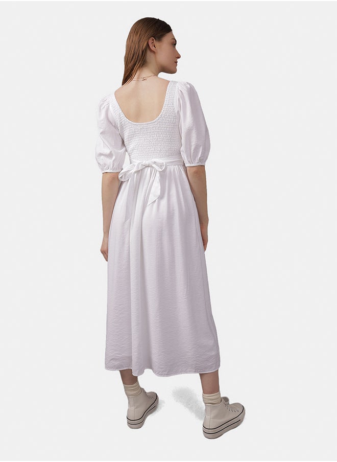 American Eagle Puff Sleeve Ruffle Dress  - Image 2