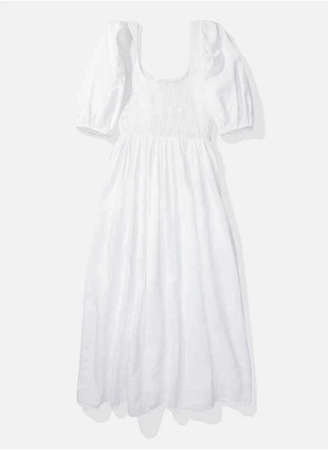 American Eagle Puff Sleeve Ruffle Dress