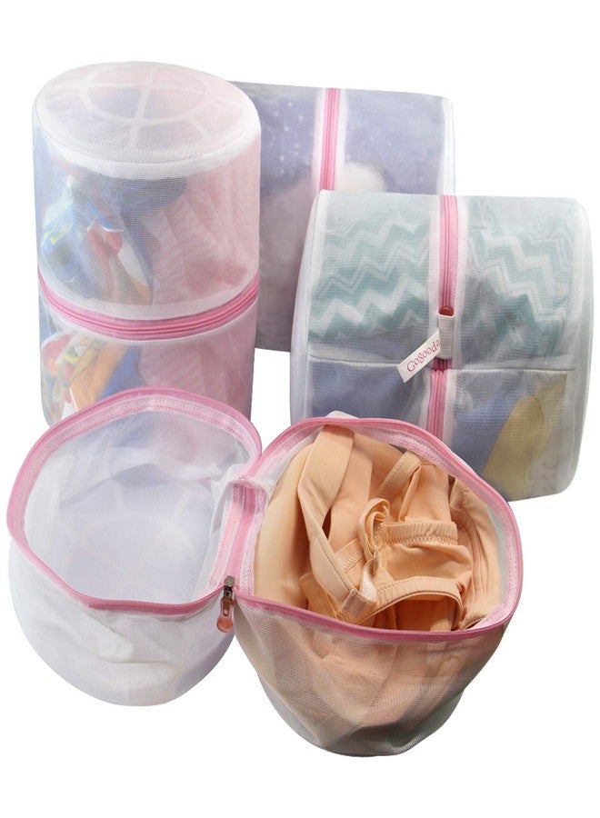 GOGOODA 4 Pcs Mesh Laundry Bag for Bras Lingerie Wash Bag for Delicates, Large, 4 Pack - Image 1
