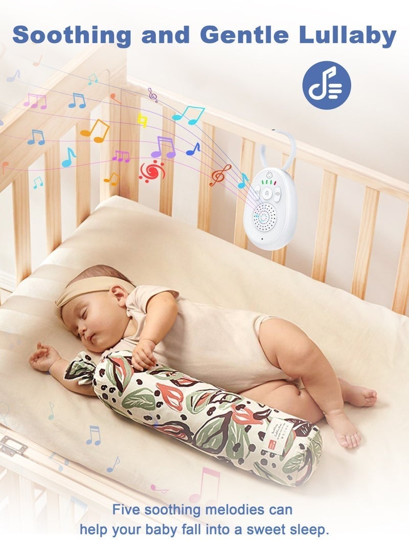 وين هولدر جهاز مراقبة صوت الطفل، جهاز مراقبة صوت رقمي ثنائي الاتجاه، جهاز مراقبة رعاية الطفل لاسلكي قابل لإعادة الشحن مع تهويدة، تقنية DECT الرقمية طويلة المدى، عمر بطارية 12 ساعة، أبيض - Image 5