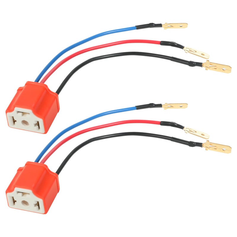 VARGTR 2PCS Wiring Harness PlugH4 9003 HB2 Heavy Duty Ceramic Wiring Harness SocketsCar Accessories Car H49003 Female Ceramic HeadlampFemale Connector for Truck Boat Headlights or Fog Lights - Image 3