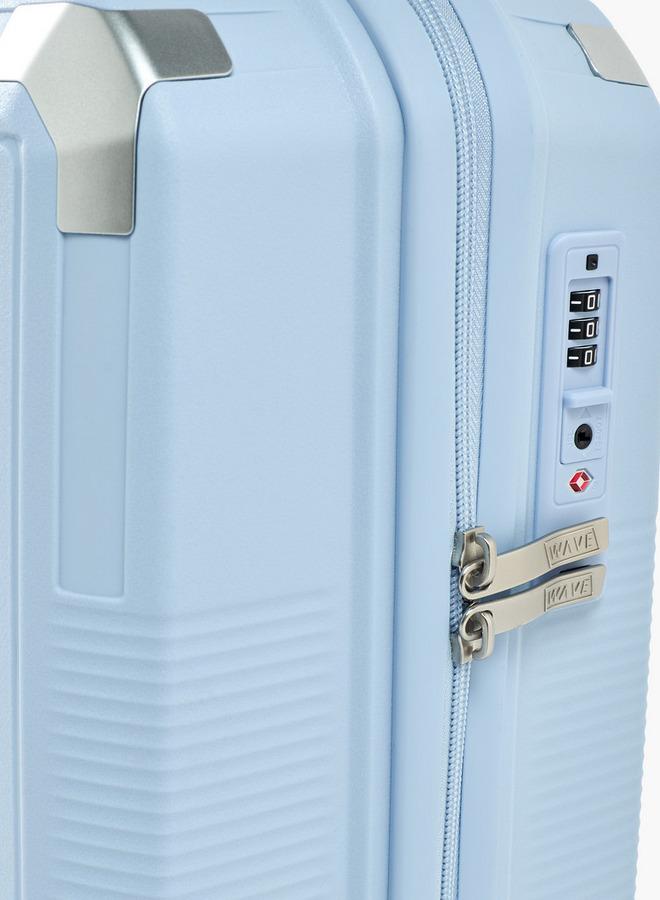 Wave Textured Hardcase Luggage Trolley With Retractable Handle - 28 Inches Check-In Bag - Image 4