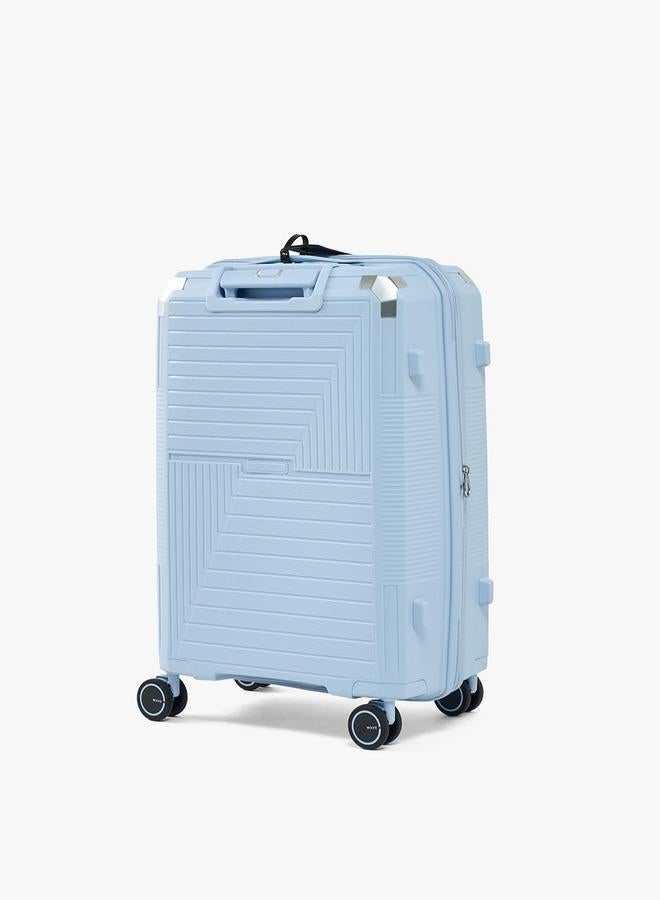 Wave Textured Hardcase Luggage Trolley With Retractable Handle - 28 Inches Check-In Bag - Image 3