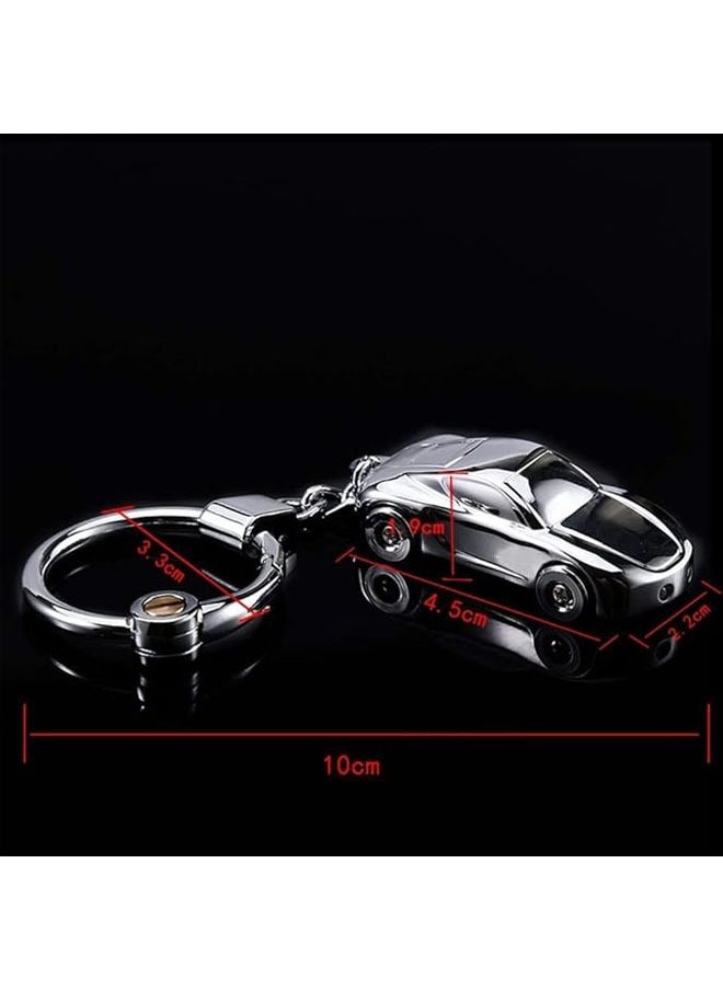 Car Key Chain Flashlight with 2 Modes LED Light 2-in-1 Car Key Fold Ring for Office Backpack Wallet Charm, Great Gift for Men or Women