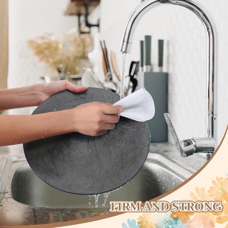 Noveread 36 Pack Classic Reusable Cleaning Cloths Washable Cotton Kitchen Towels for Home(White) - Image 5