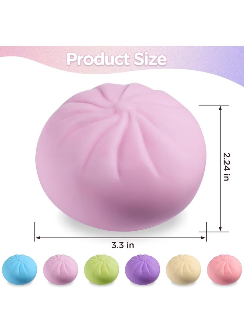 Dumpling Squishy Mystery Box, Viral Squishy Dumpling Toy, Bao Bun Squeeze Stress Relief Fidget Toys for Holiday & Birthday Gifts (Pink) - Image 4