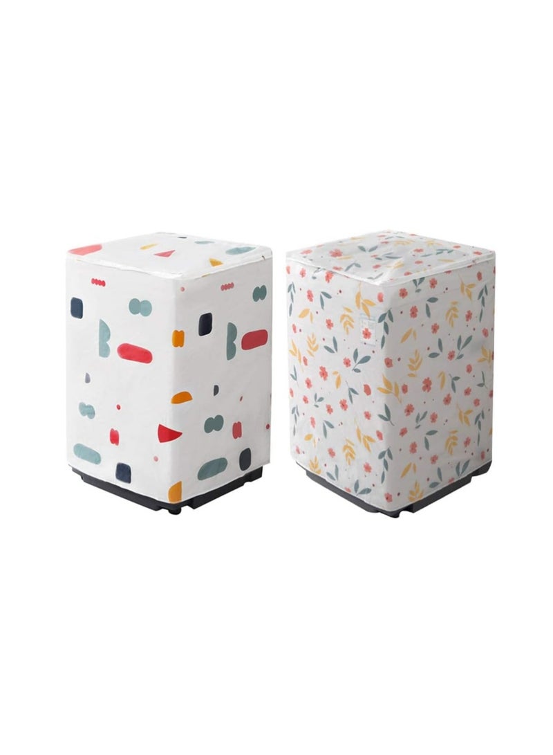SYOSI 2 Pcs Washing Machine Covers Waterproof Dustproof Washer Dryer Machine Protection Case Washing Appliance Protectors Top Loading Style - Image 1