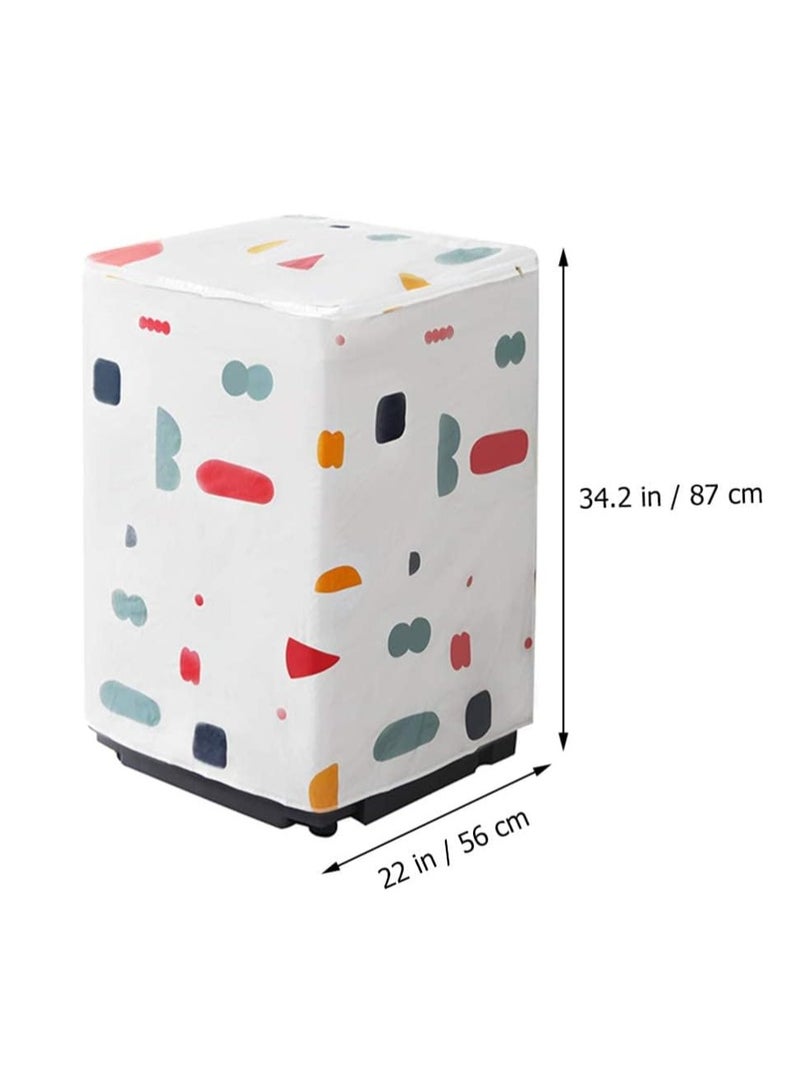 SYOSI 2 Pcs Washing Machine Covers Waterproof Dustproof Washer Dryer Machine Protection Case Washing Appliance Protectors Top Loading Style - Image 5