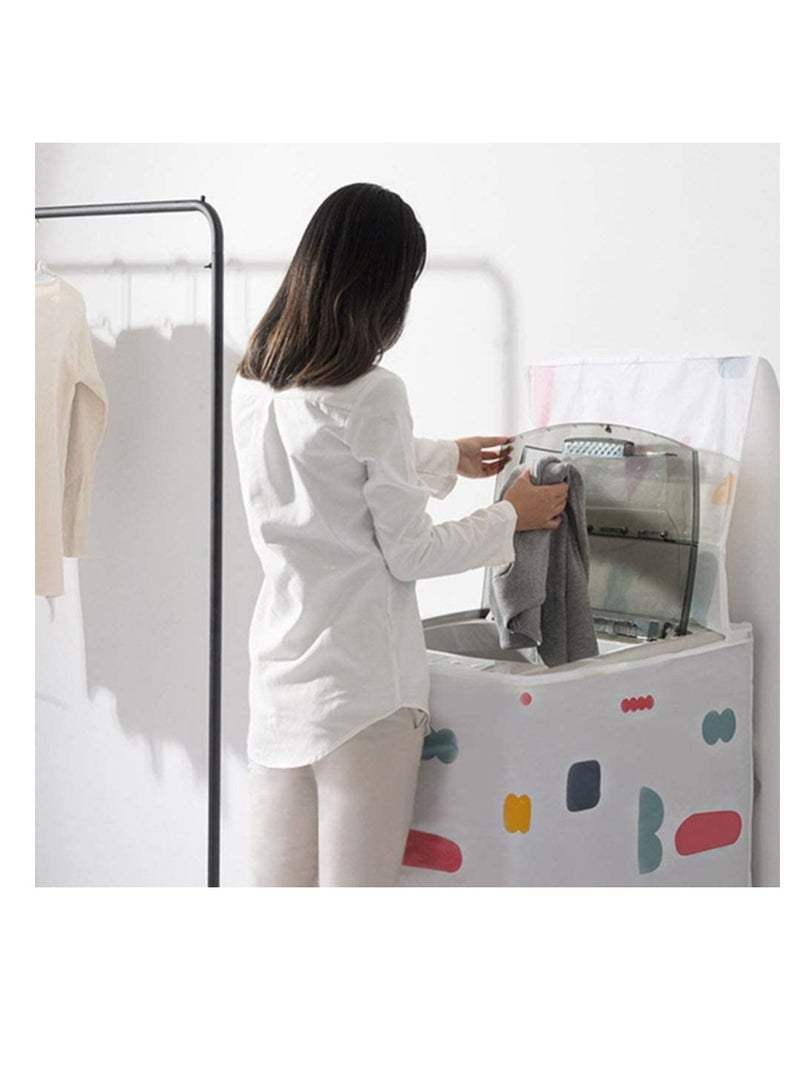 SYOSI 2 Pcs Washing Machine Covers Waterproof Dustproof Washer Dryer Machine Protection Case Washing Appliance Protectors Top Loading Style - Image 3