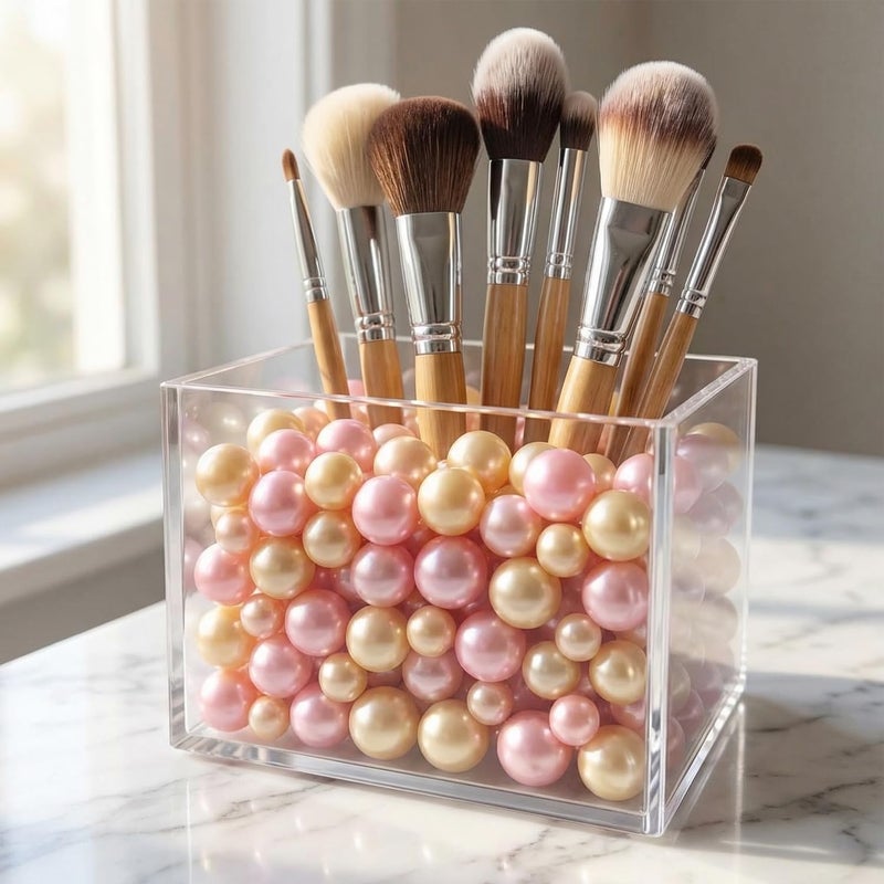 Cymtoo 140pcs Pearl Vase Filler, Champagne & Pink, 10/14mm, Round, No Holes, Great for Home Decor & Events - Image 3