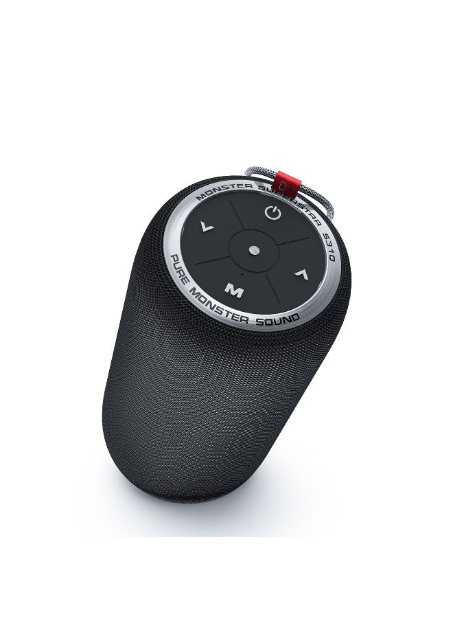 Monster Monster S310 Bluetooth Speaker, IPX5 Waterproof Level, TYPE-C Charging Port, 4000mAh Battery Capacity - Black  - Image 4