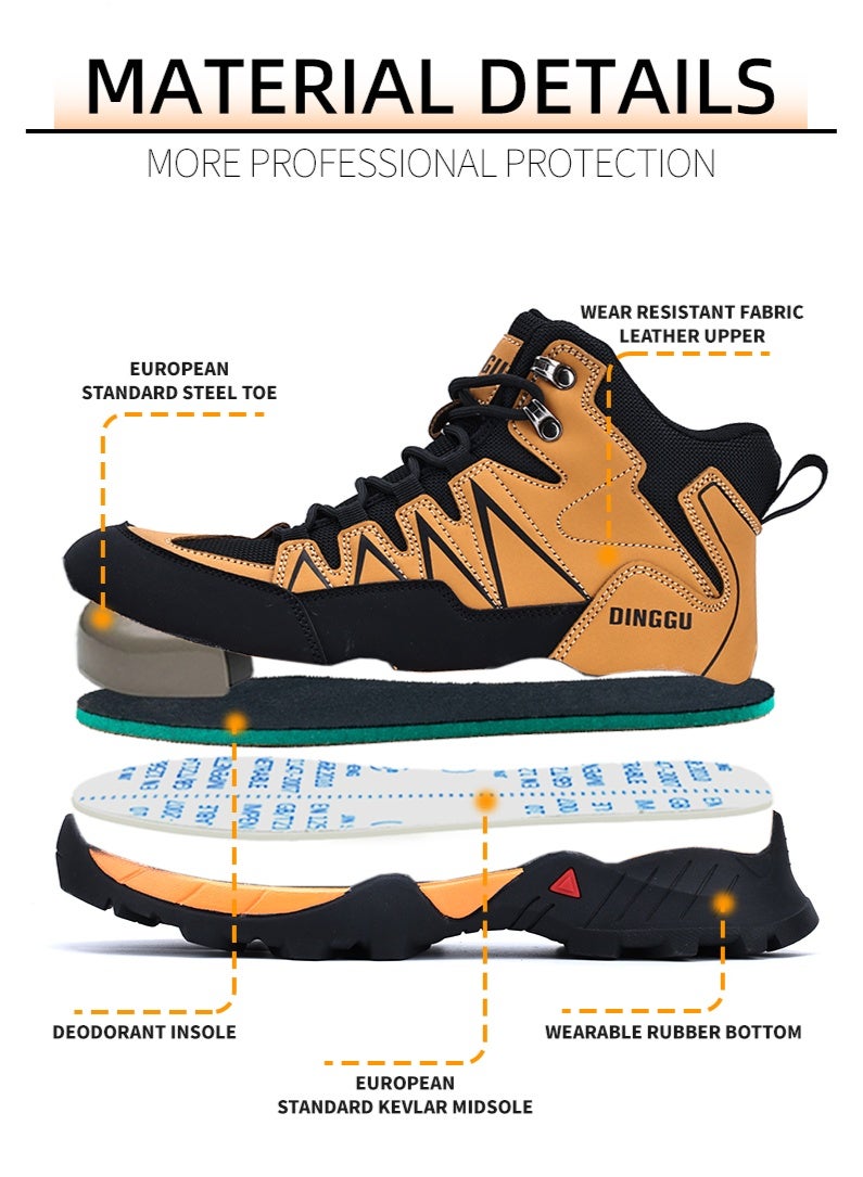 Steel Toe Shoes for Men Lightweight Safety Shoes Comfortable Puncture Proof Slip On Indestructible Work Shoes and Fashion Sneakers. - Image 2