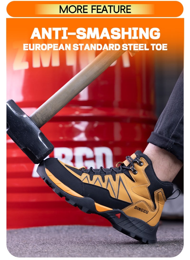 Steel Toe Shoes for Men Lightweight Safety Shoes Comfortable Puncture Proof Slip On Indestructible Work Shoes and Fashion Sneakers. - Image 4