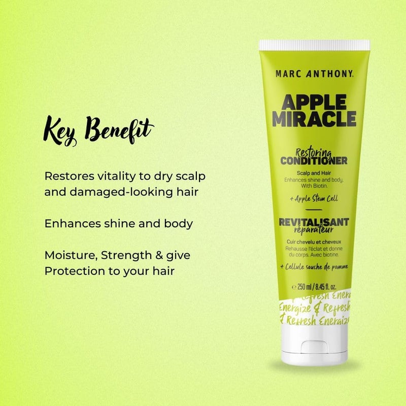 Apple Miracle Restoring Conditioner | Infused With Apple Stem Cell & Biotin | To Strengthens & Protects Your Hair | Moisturizers & Smoother Your Hair Quality | 250 Ml - Image 1