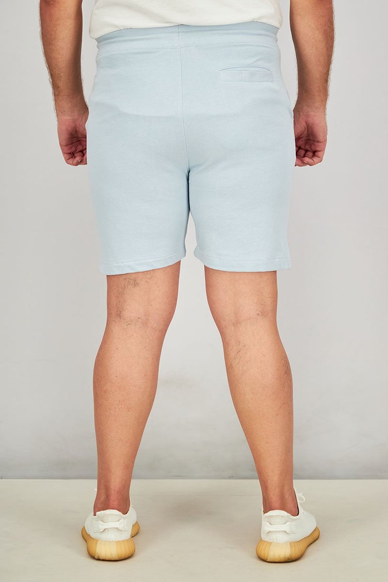 Gazzarrini Men Brand Logo Drawstring Shorts, Sky Blue - Image 4