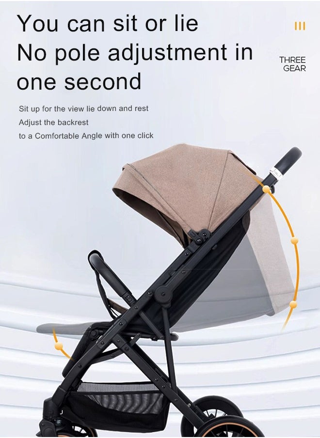 Kidilo - Lightweight Stroller with Compact Fold MultiPosition Recline Canopy with Pop Out Sun Visor and More – Umbrella Stroller for Travel and More,Grey - Image 1