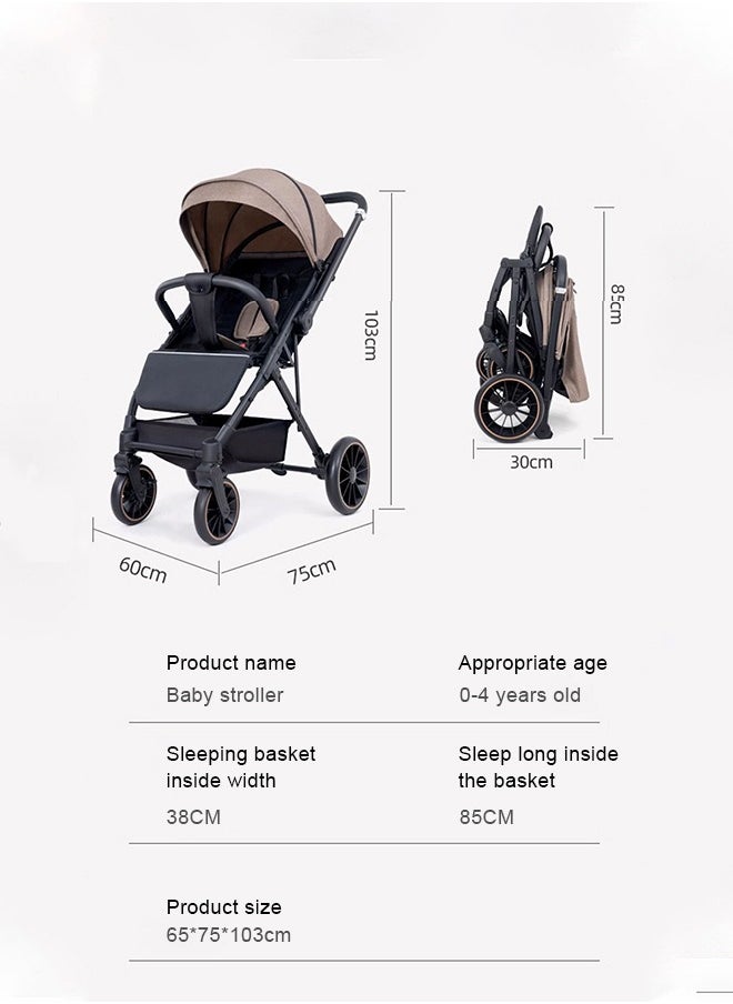 Kidilo - Lightweight Stroller with Compact Fold MultiPosition Recline Canopy with Pop Out Sun Visor and More – Umbrella Stroller for Travel and More,Grey - Image 1