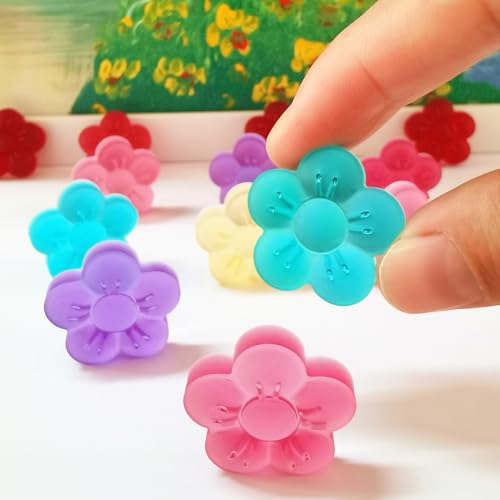 Tadonyny Small Flower Candy Molds Silicone Chocolate Gummy Molds, Blossom Silicone Fondant Cake Mold Mint Molds with Scraper (flower) - Image 5