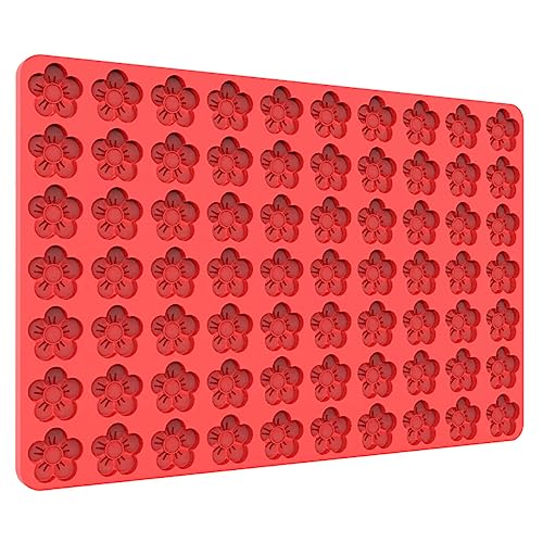 Tadonyny Small Flower Candy Molds Silicone Chocolate Gummy Molds, Blossom Silicone Fondant Cake Mold Mint Molds with Scraper (flower) - Image 1